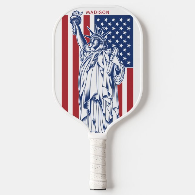 Raquette De Pickleball USA Liberty nom personnalisé (Recto)