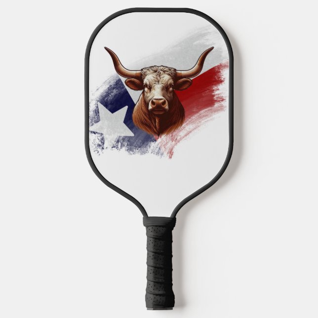 Raquette De Pickleball Vache longhorne du Texas (Recto)