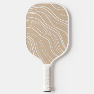 Raquette De Pickleball Vague de sable neutre moderne personnalisée