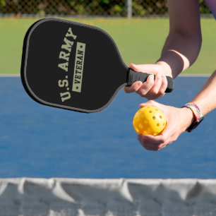 Raquette De Pickleball Vétéran de l'armée américaine Drapeau américain d'