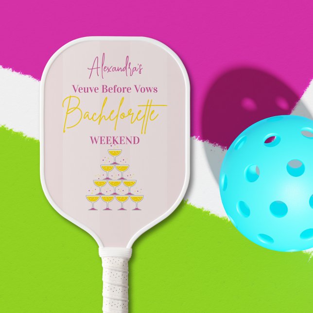 Raquette De Pickleball Veuve avant les Voeux Weekend de Fille (Créateur téléchargé)