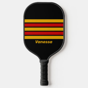 Raquette De Pickleball Ville capitale vintage à travers des rayures avec