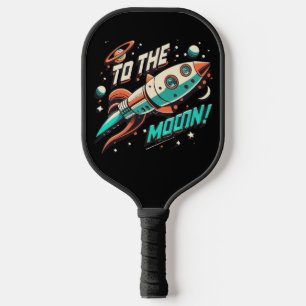 Raquette De Pickleball Vintage Au Moon Rocket ship