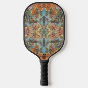Raquette De Pickleball Vintage Chic Flower Garden aquarelle peinture