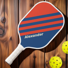 Vintage Sport Rouge et Bleu Grandes avec nom