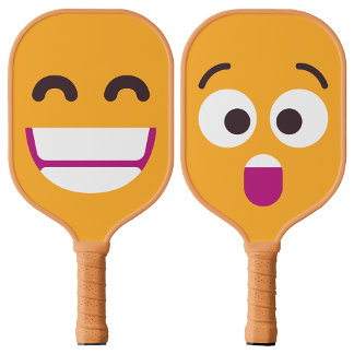 Raquette De Pickleball Visage en poutre + Visage étonné Couleurs personna