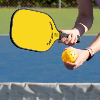 Raquette De Pickleball Votre nom sur Pickleball Paddle jaune clair