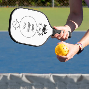 Raquette De Pickleball Vue latérale de la tortue noire