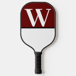 Raquette De Pickleball White & Maroon College Monogram Pickleball Paddle