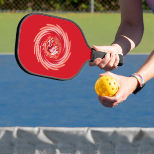 Raquette De Pickleball Wolf sauvage Whirling rouge pickleball paddle carb