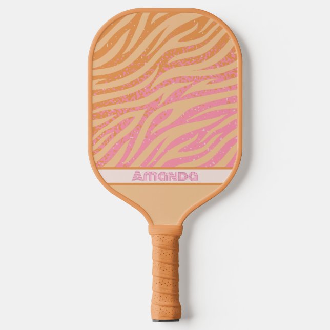 Raquette De Pickleball Zebra Stripes Gras Couleurs (Recto)