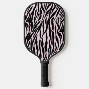 Raquette De Pickleball Zebra Stripes Sur Pastel Pink