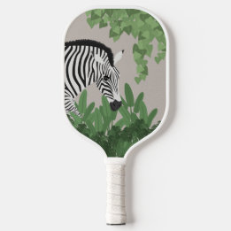 Raquette De Pickleball Zèbre parmi les feuilles