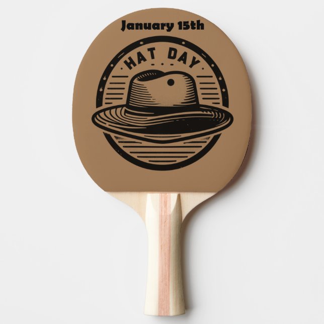 Raquette De Ping Pong 15 janvier - Jour du Casquette (Devant)