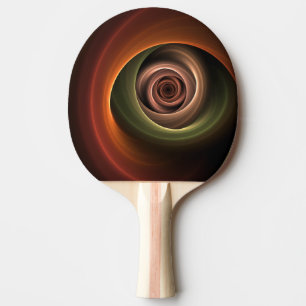 Raquette De Ping Pong 3D Spirale Abstraite couleurs chaudes Art fractal
