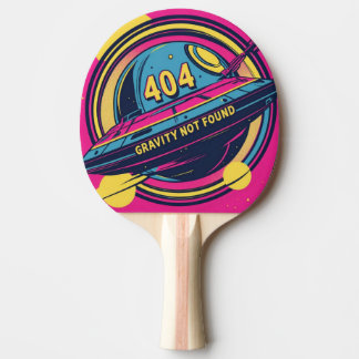 Raquette De Ping Pong 404 Gravité introuvable - Art Spop Rétro