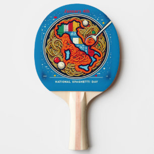 Raquette De Ping Pong 4 janvier - Journée nationale des spaghettis