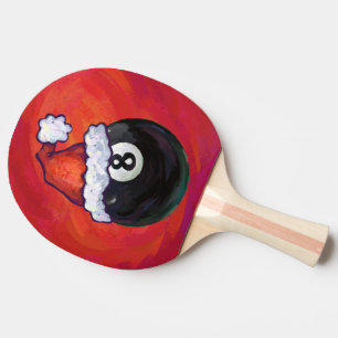 Raquette De Ping Pong 8 Balle Noël Casquette rouge