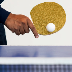 Raquette de Ping Pong à Texture Dorée – Style Impr