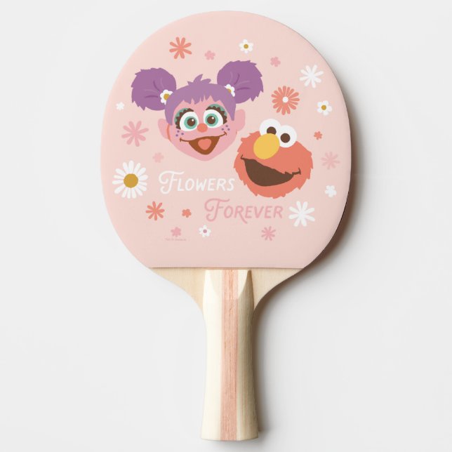 Raquette De Ping Pong Abby Cadabby & Elmo | Fleurs pour toujours (Devant)