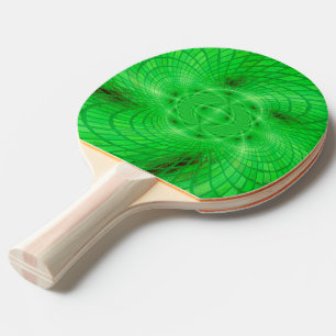 Raquette De Ping Pong abstraction verte au néon