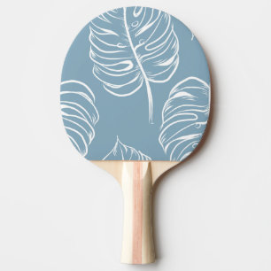 Raquette De Ping Pong Abstraite Feuille Tropicale : Verdure transparente