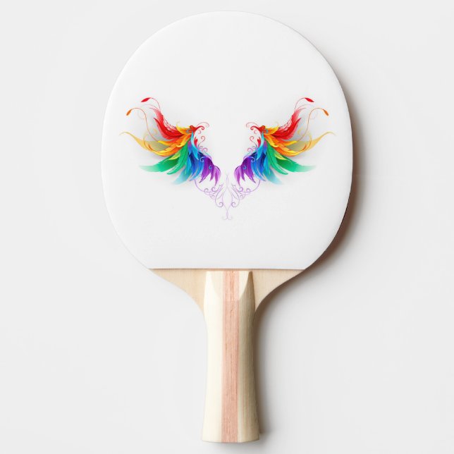Raquette De Ping Pong Ailes fluffy arc-en-ciel (Devant)
