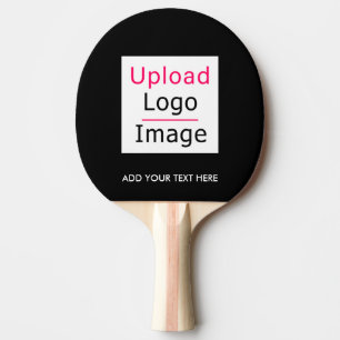 Raquette De Ping Pong Ajouter votre logo et texte personnalisé Moderne B