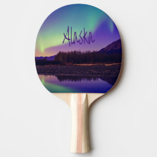 Raquette De Ping Pong Alaska Northern Lights Mountains Lake