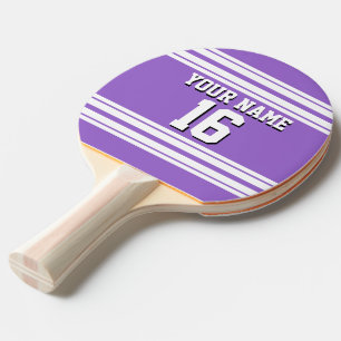 Raquette De Ping Pong Amethyst Purple Wht Team Jersey Numéro personnalis