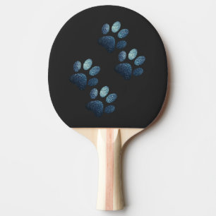 Raquette De Ping Pong Amis chien étinceler bleu foncé