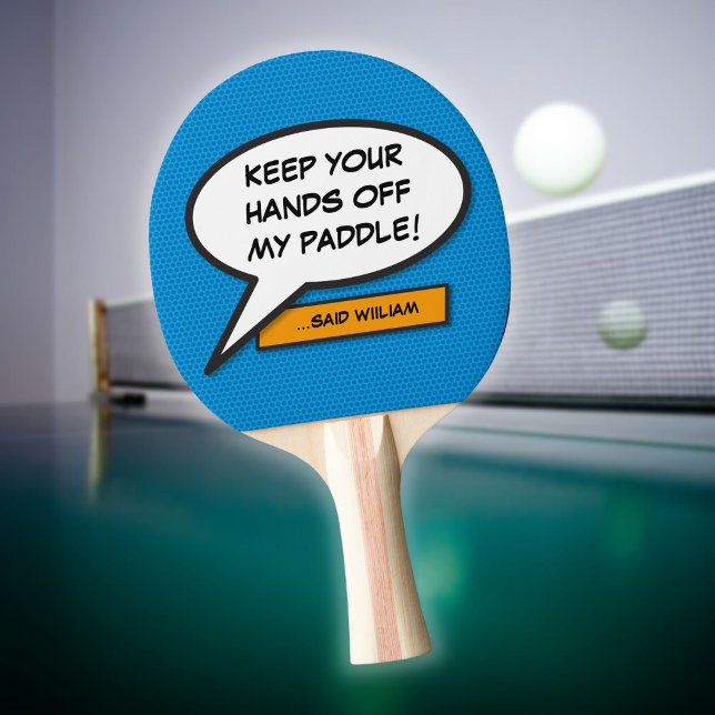 Raquette De Ping Pong Amusant Cool moderne - bulle vocale personnalisée (Funny Modern Cool Personalized Speech Bubble Ping Pong Paddle)
