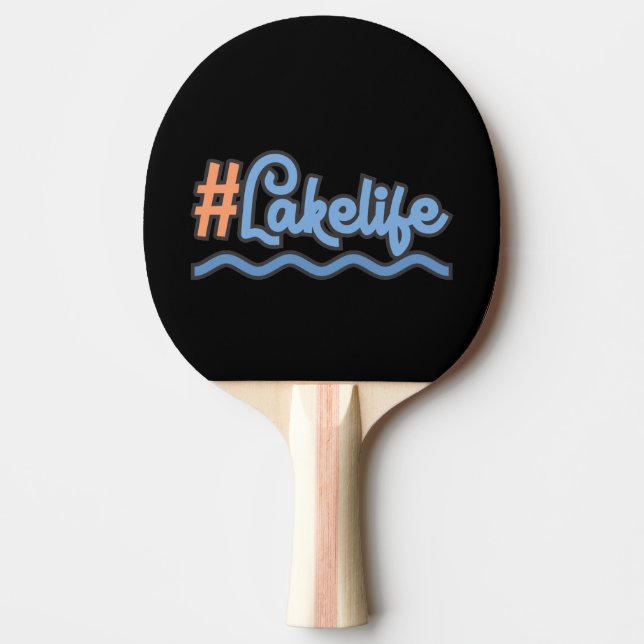 Raquette De Ping Pong Amusant Lake Life Idées de vacances (Devant)
