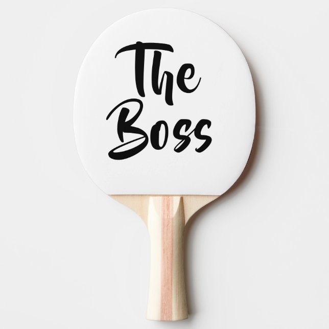 RAQUETTE DE PING PONG AMUSANT, LE BOSS (Devant)