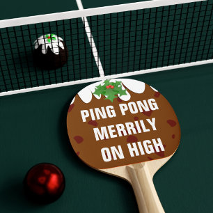 Raquette De Ping Pong Amusant Noël Plum Pudding Ping Pong Paddle