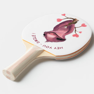 Raquette De Ping Pong Amusant Romantique Sloth Smile Ping Paddle