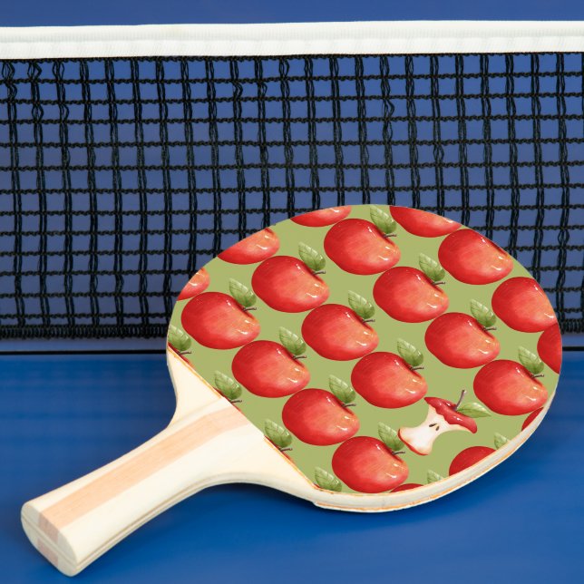 Raquette De Ping Pong Amusants avec pomme rouge aux fruits (Insitu)