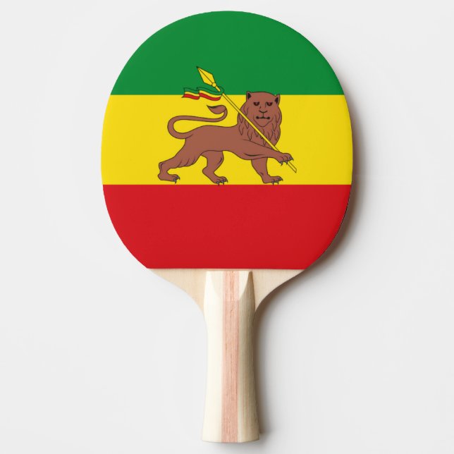 Raquette De Ping Pong Ancien drapeau éthiopien (Devant)