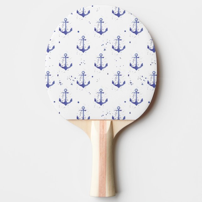 Raquette De Ping Pong Ancre d'aquarelle Motif 2 (Devant)