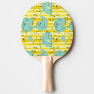 Raquette De Ping Pong Animaux mignons jouant avec de l'eau 2