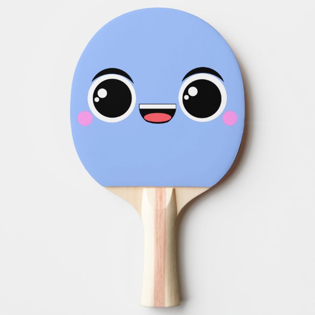 Raquette De Ping Pong Anime heureux de Kawaii fait face (Devant)