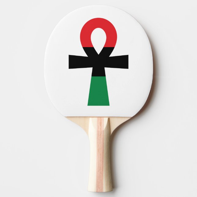 Raquette De Ping Pong Ankh rouge, noir et vert (Devant)
