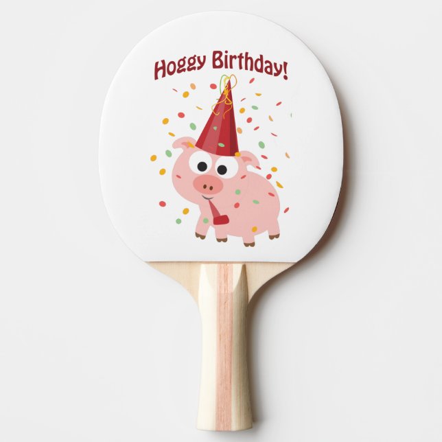 Raquette De Ping Pong Anniversaire de Hoggy ! (Devant)