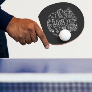 Raquette De Ping Pong Anniversaire Personnalisé Vieilli à la Perfection