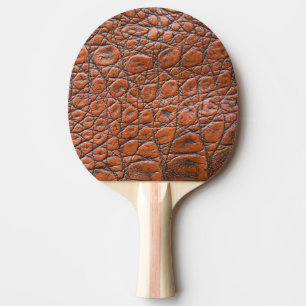 Raquette De Ping Pong apparence fausse en cuir de crocodile