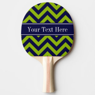 Raquette De Ping Pong Apple Grn Navy LG Chevron Navy Blue Nom Monogramme