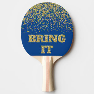Raquette De Ping Pong Apportez-le amusant Parties scintillant or Sparkle