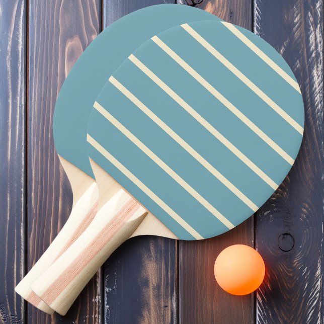 Raquette De Ping Pong Aqua chaud après-midi rayé et solide (Créateur téléchargé)