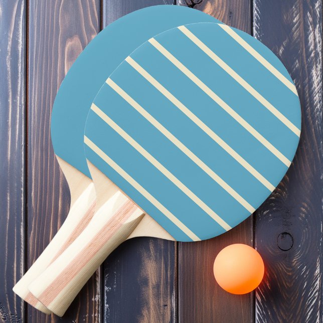 Raquette De Ping Pong Aqua Sky rayé et solide (Créateur téléchargé)