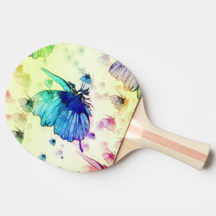 Raquette De Ping Pong Aquarelle Papillons Ping Pong Paddle